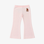 Moschino Girls Pink Flare Sweatpants - front view