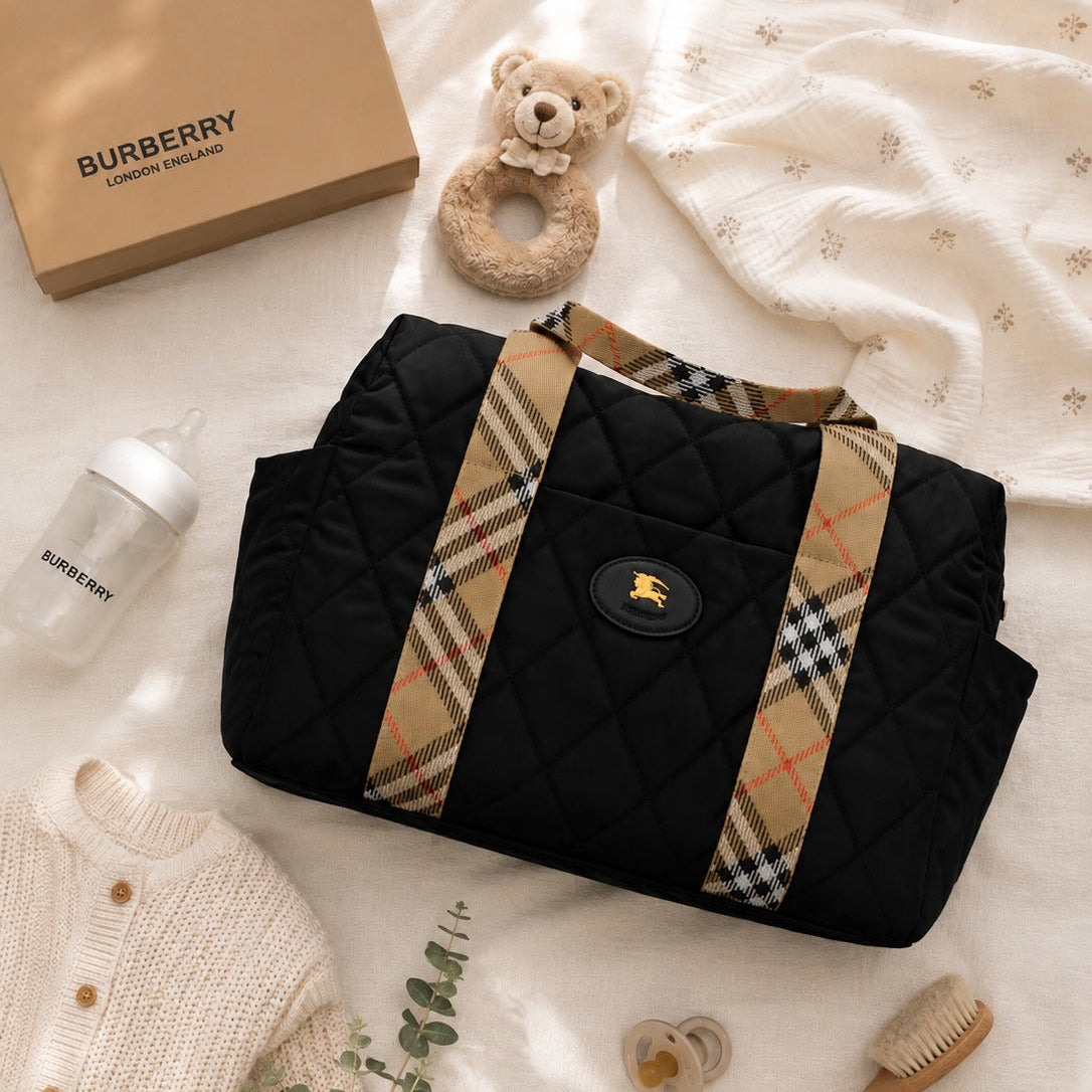 Black Changing Bag Burberry Straps