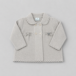Girls Beige Knitted Cardigan