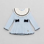 Girls Blue Knit Leggings Set