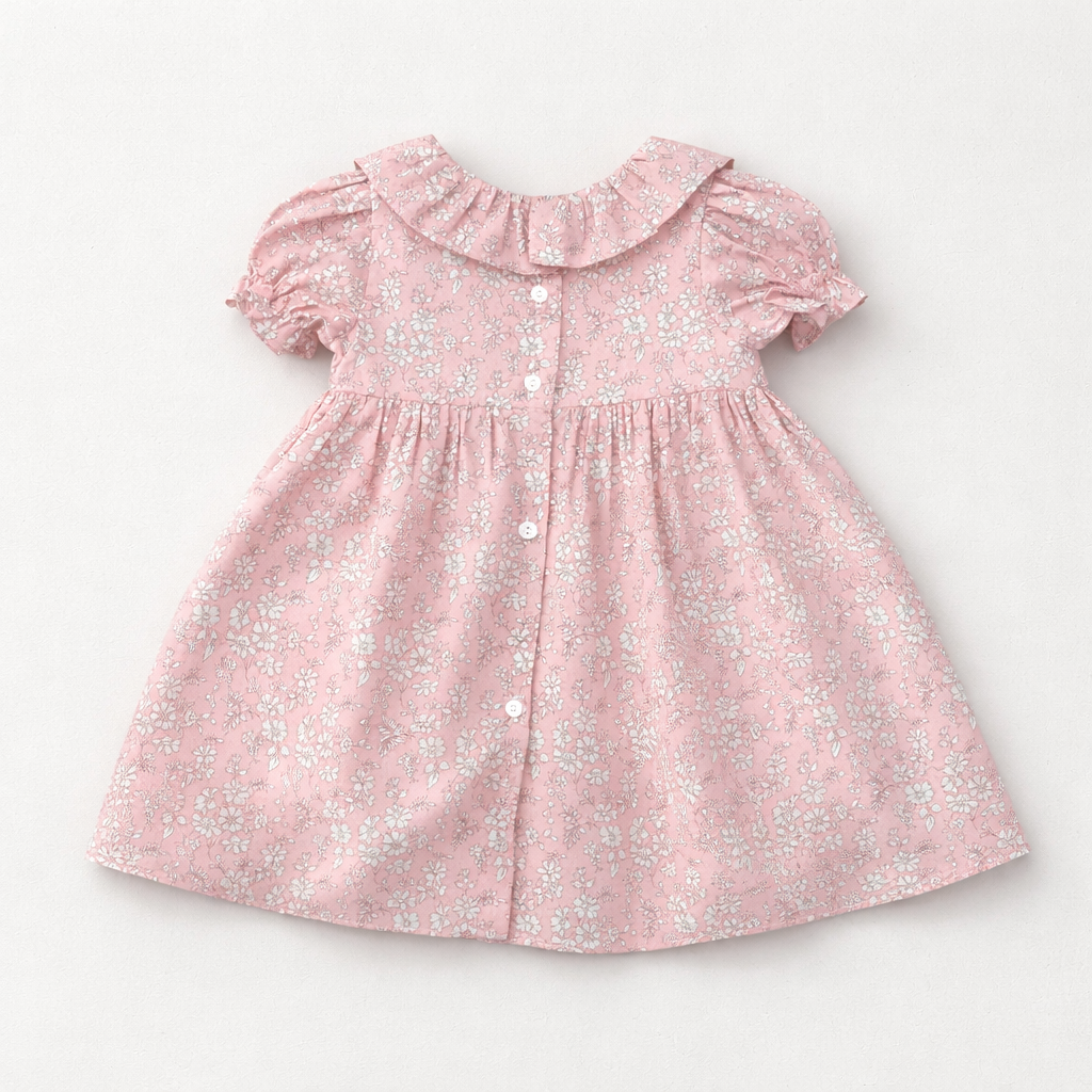 Patachou Baby Girls Pink Dress with Embroidered Chest | Casa Childrenswear