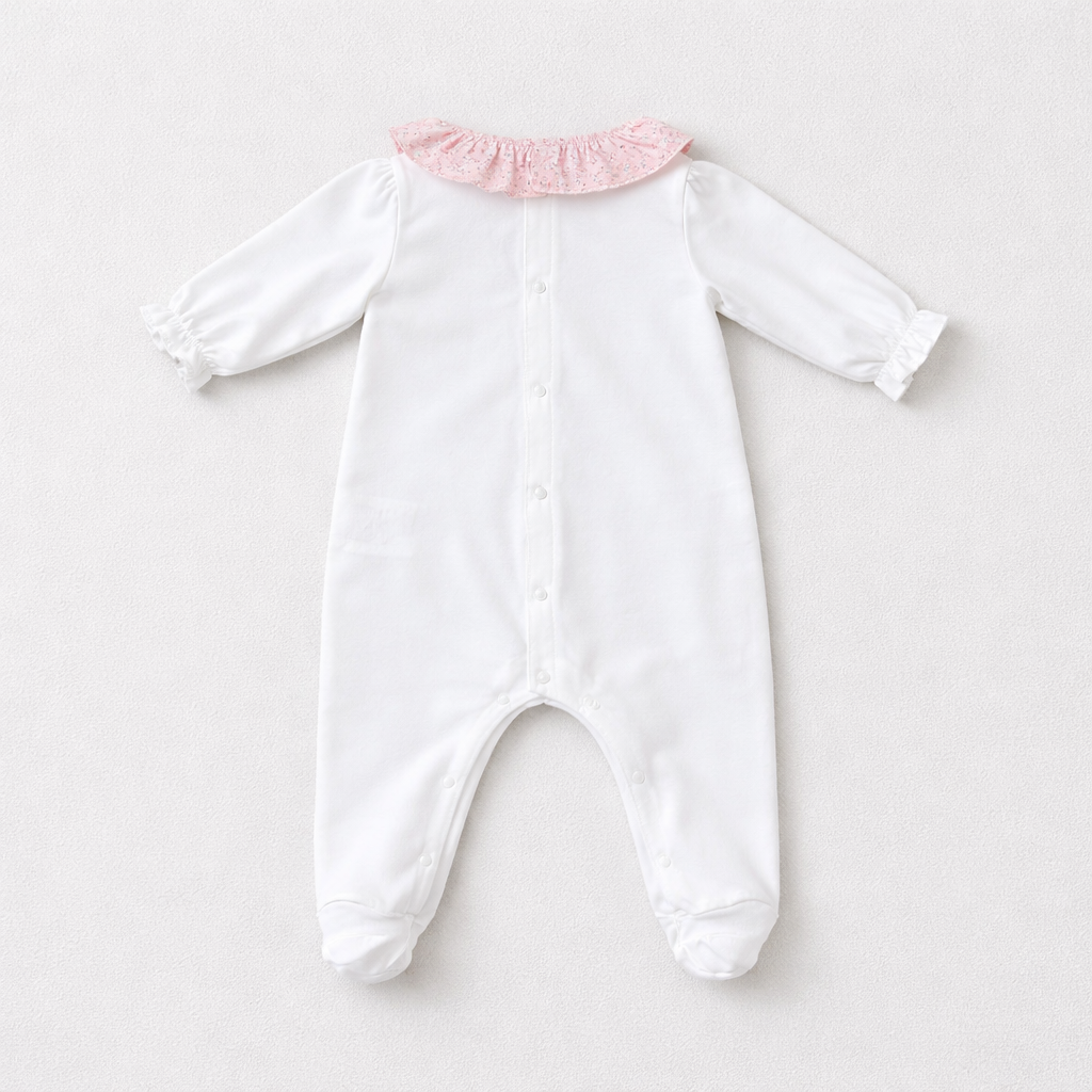 Patachou Babygrow with Contrast Frill Collar | Casa Childrenswear