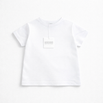 Baby White Circle Logo FontCotton T-Shirt