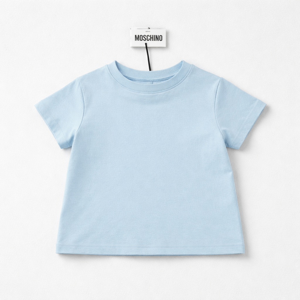 Moschino Baby Boys Sky Blue Cotton T-Shirt | Casa Childrenswear