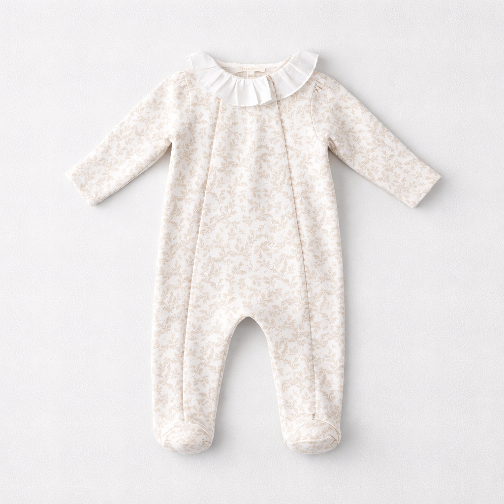 Patachou Baby Girl Printed Babygrow with Frill Collar | Casa Childrenswear