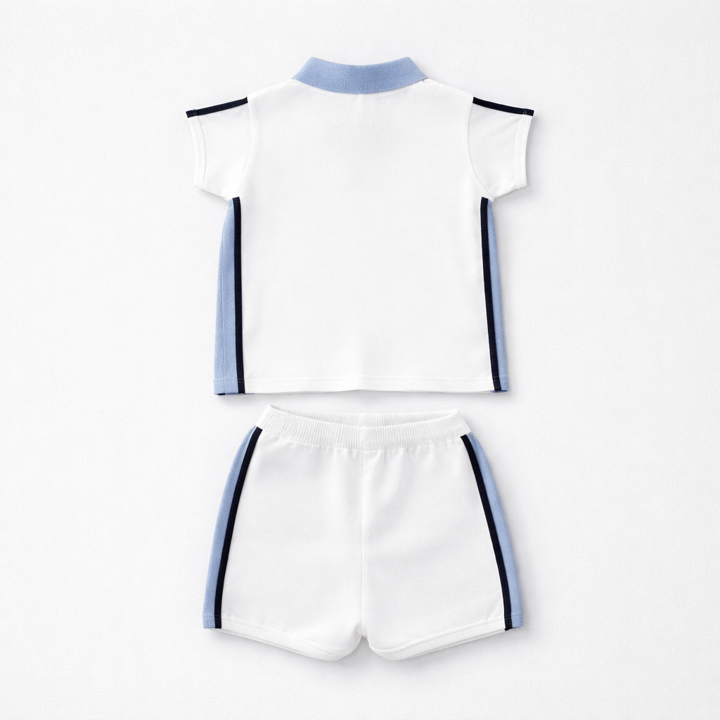 Granlei Boys White Polo & Short Set | Casa Childrenswear