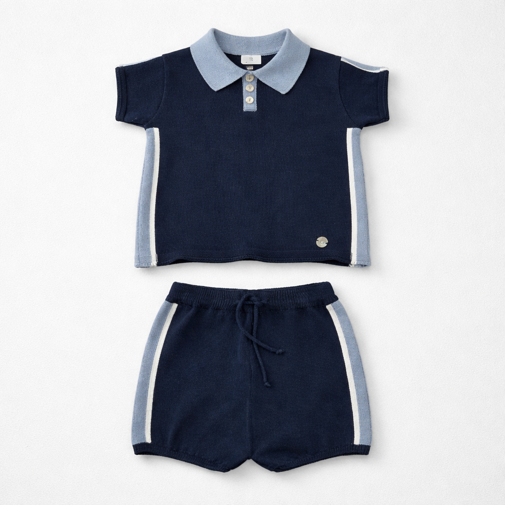 Granlei Boys Navy Polo & Short Set | Casa Childrenswear