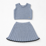 Granlei Navy Knitted Skirt Set | Casa Childrenswear