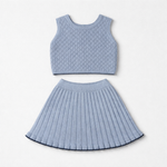 Granlei Navy Knitted Skirt Set | Casa Childrenswear