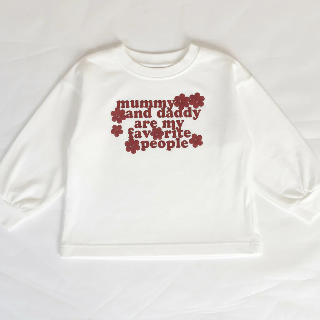 Mummy & Daddy Are My Fav Cozy Long Sleeve Tee | Casa Childrenswear