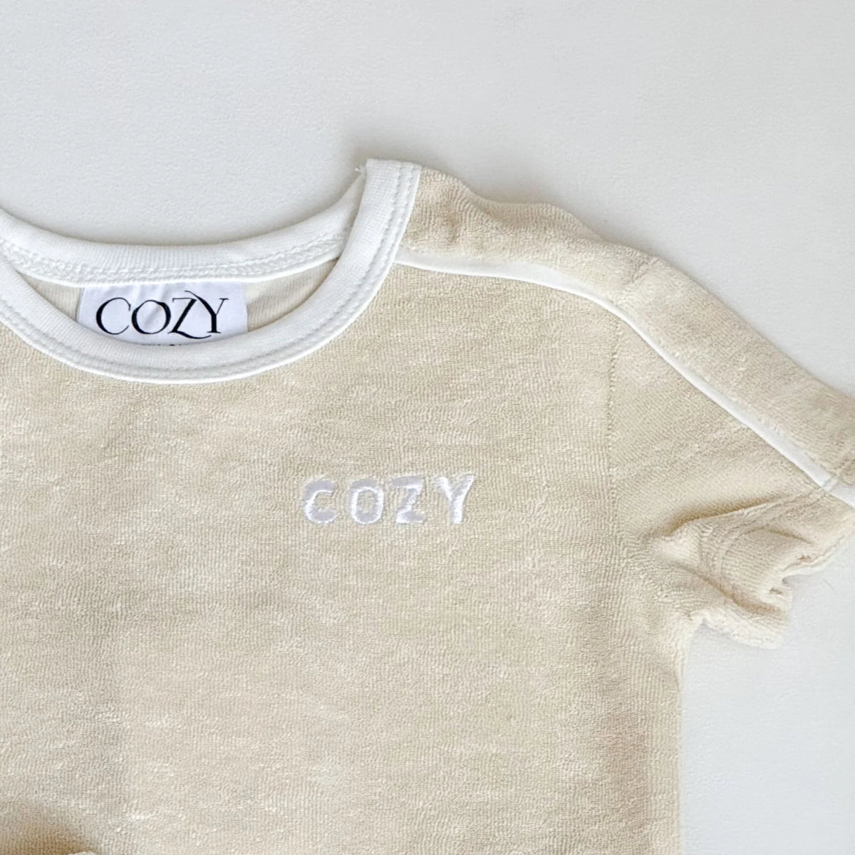 COZY Terry Towelling Tee - Sand