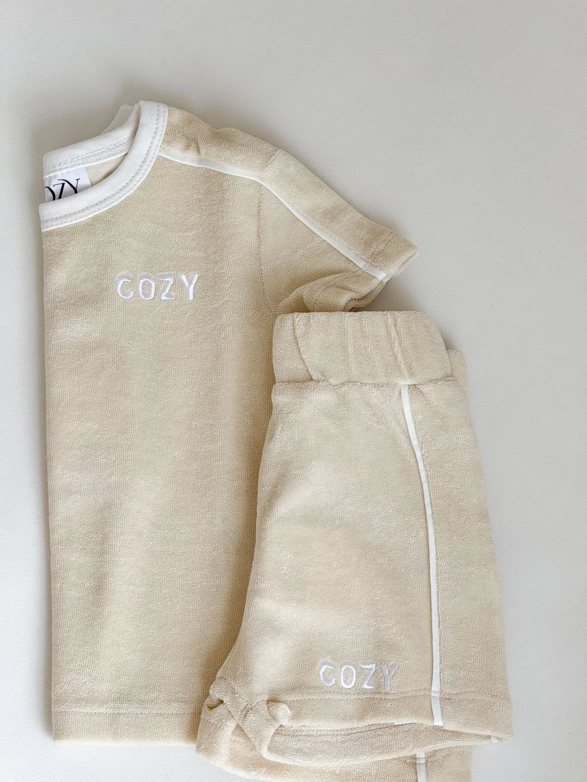 COZY Terry Towelling Tee - Sand