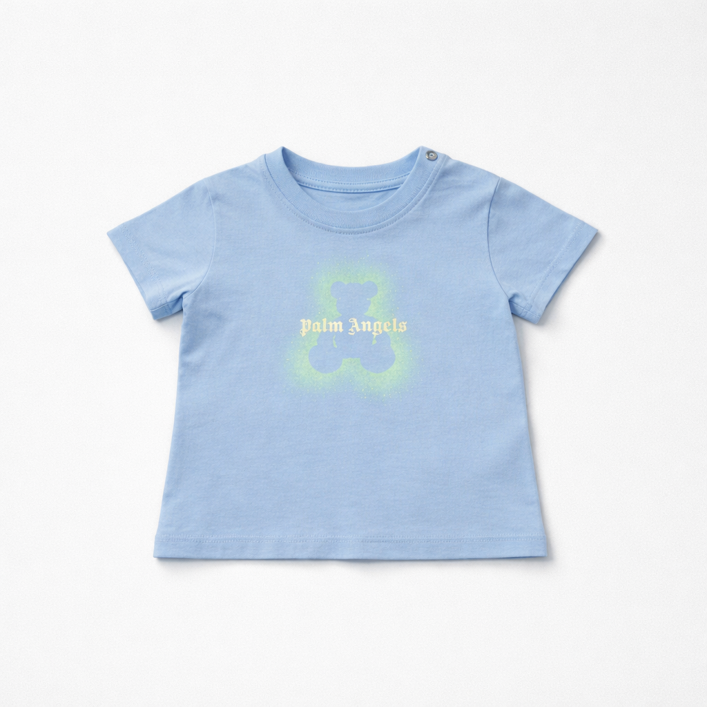 Palm Angels Boys Light Blue Bear T-Shirt | Casa Childrenswear