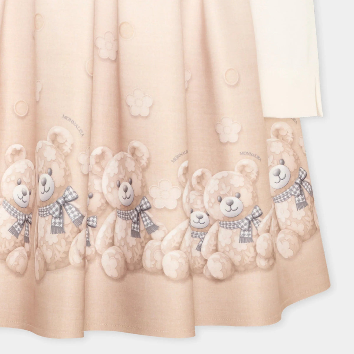 Girls Beige Bear Dress