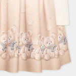 Girls Beige Bear Dress