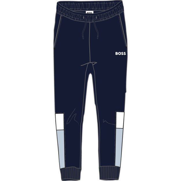 Boys Navy Track Bottom Patch Design