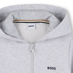 Boss Boys Grey Zip Up Hoodie | Casa Childrenswear