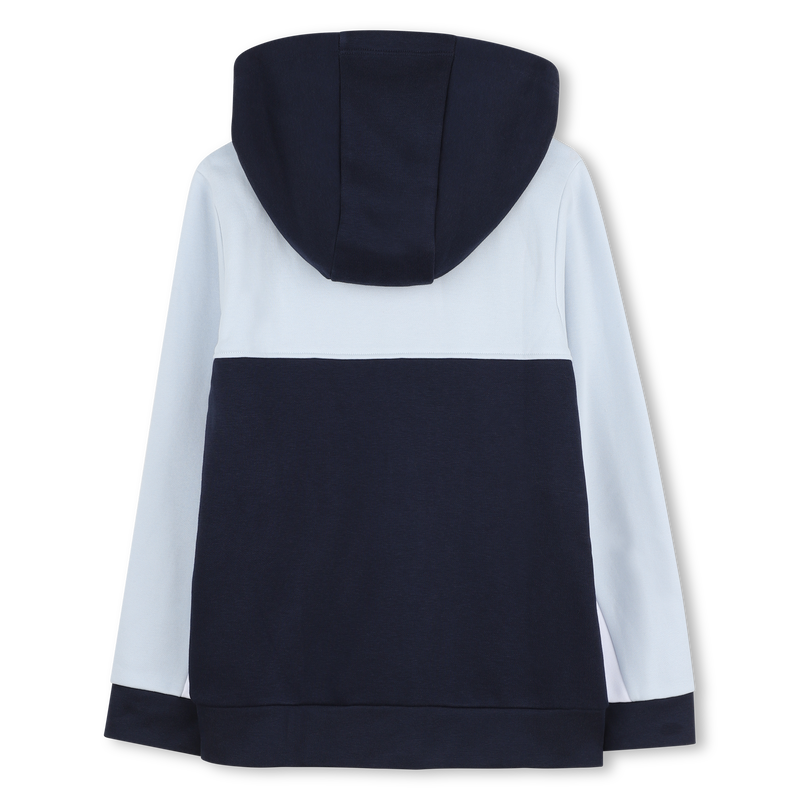 Boys Navy Zip Thru Patch Track Top