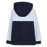 Boys Navy Zip Thru Patch Track Top