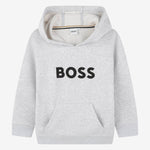Boss Boys Grey Logo Hoodie | Casa Childrenswear