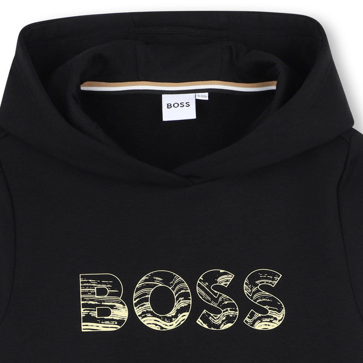 Boys Black Hooded Sweatshirt