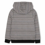 Boys Hooded Sweat Check Fabric