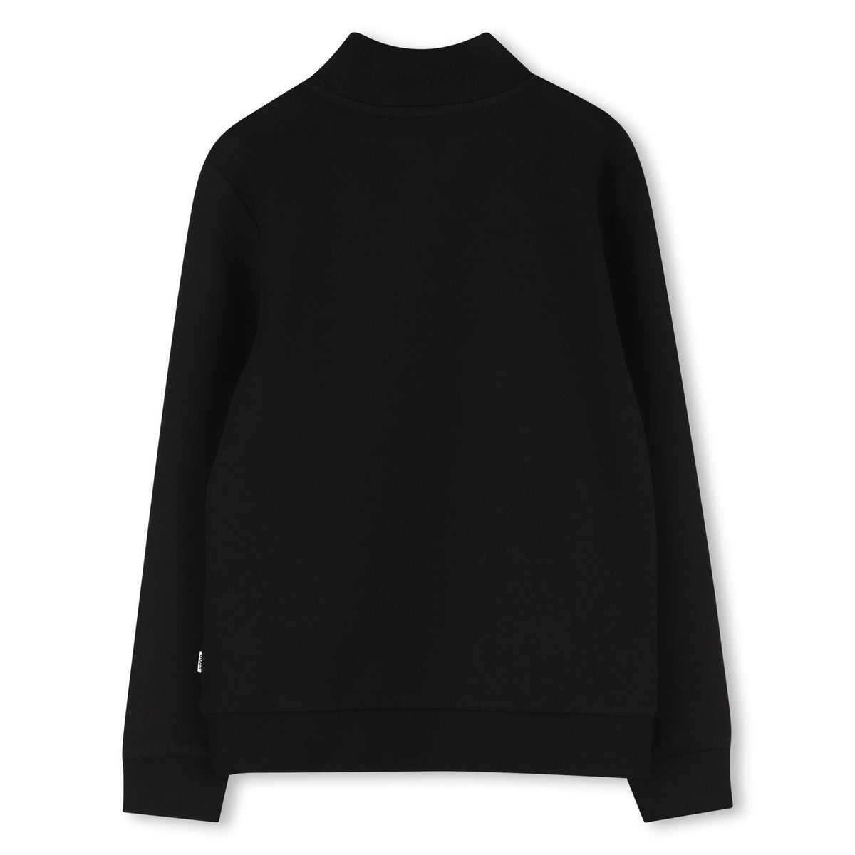 Boys Black Neck Zip Sweat