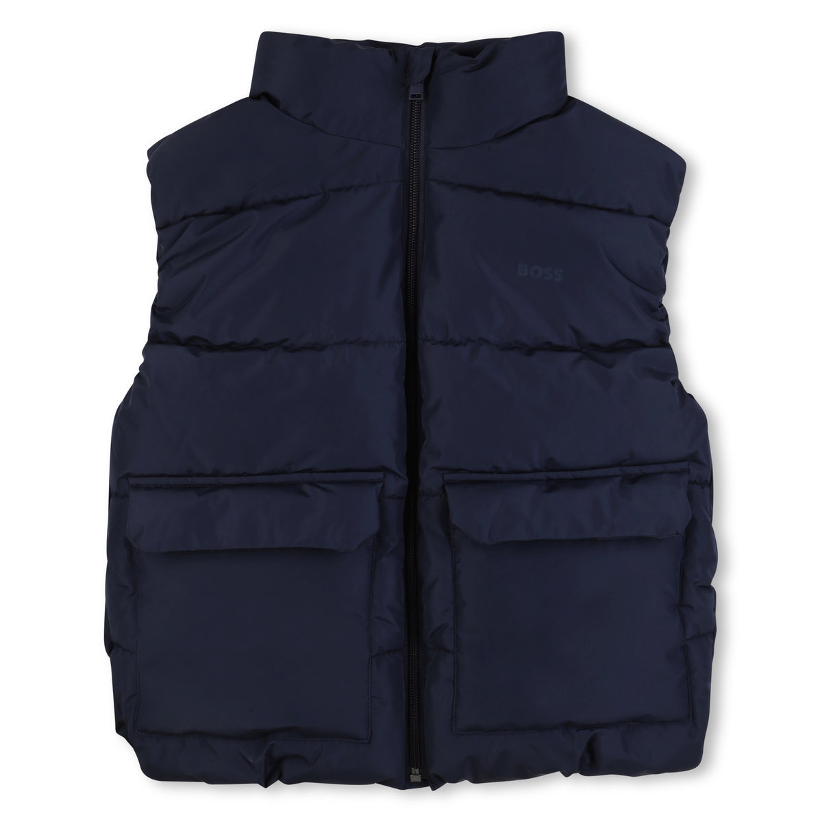 Boys Black Sleeveless Gillet Puffer