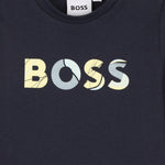 Boss Baby Boys Navy Logo Long Sleeve T-Shirt | Casa Childrenswear