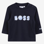 Baby Boys Navy Long Sleeve T-Shirt