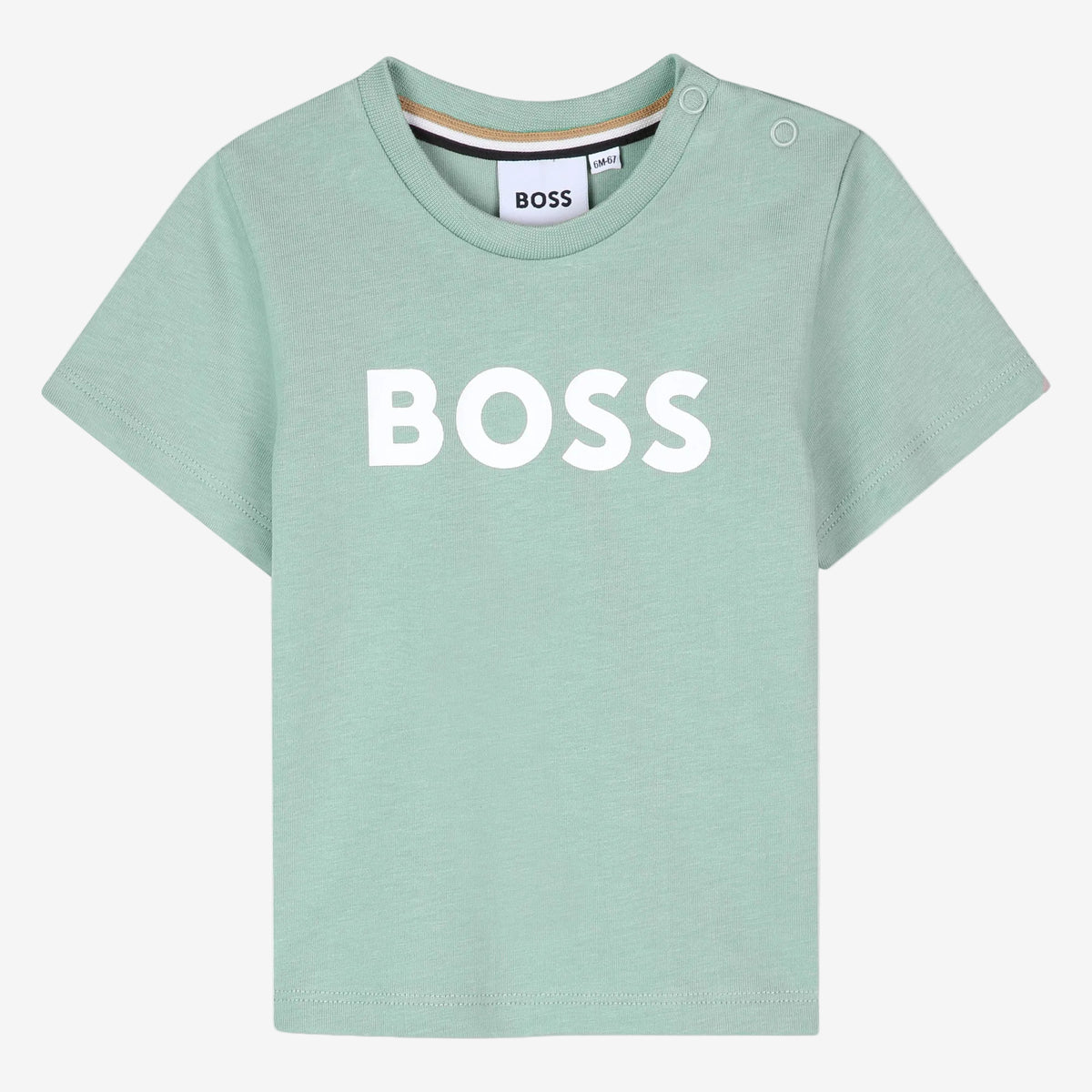 Boss Baby Boys Pale Green Logo T-Shirt | Casa Childrenswear