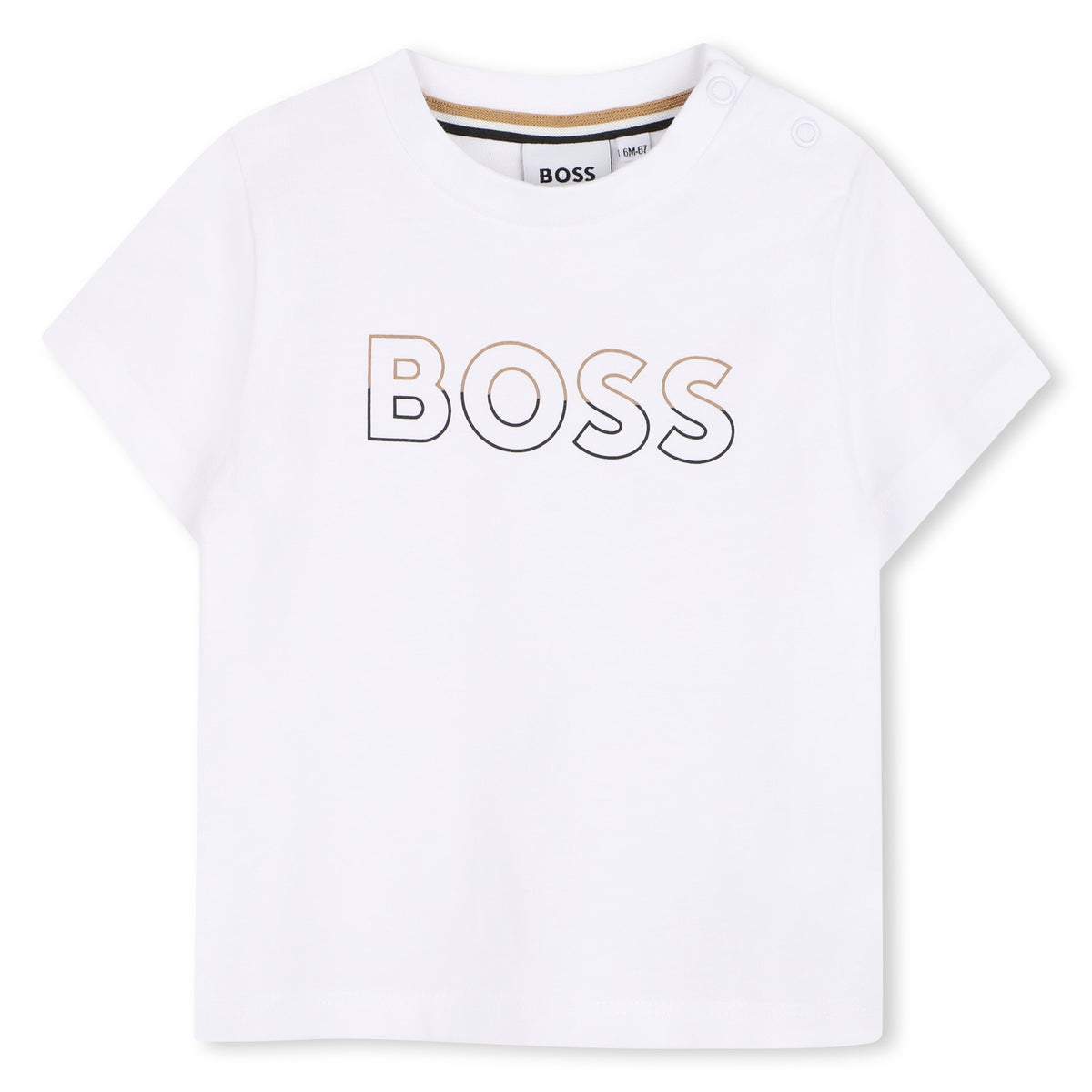Boss Baby Boys White & Black Bermuda Short Set | Casa Childrenswear