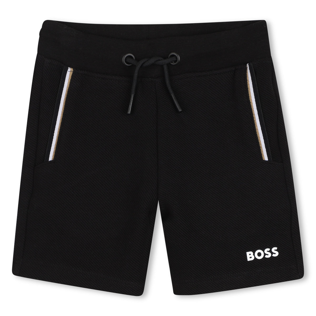 Boss Baby Boys White & Black Bermuda Short Set | Casa Childrenswear