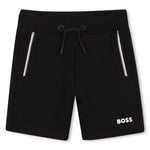 Boss Baby Boys White & Black Bermuda Short Set | Casa Childrenswear