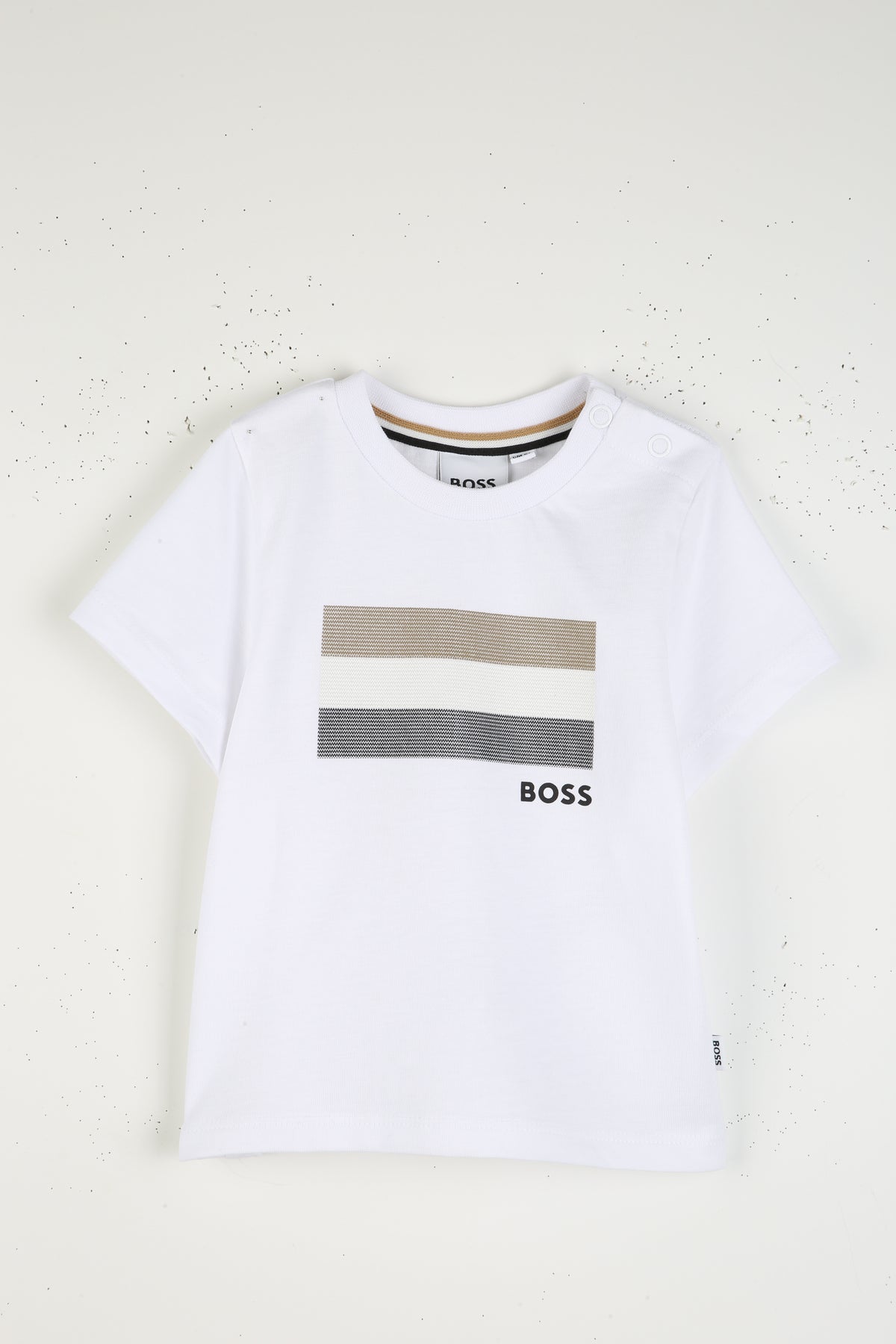 Boss Baby Boys Navy Shorts Set with Signature Stripes | Casa Childrenswear