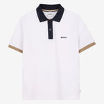 Boss Boys White Polo with Contrast | Casa Childrenswear