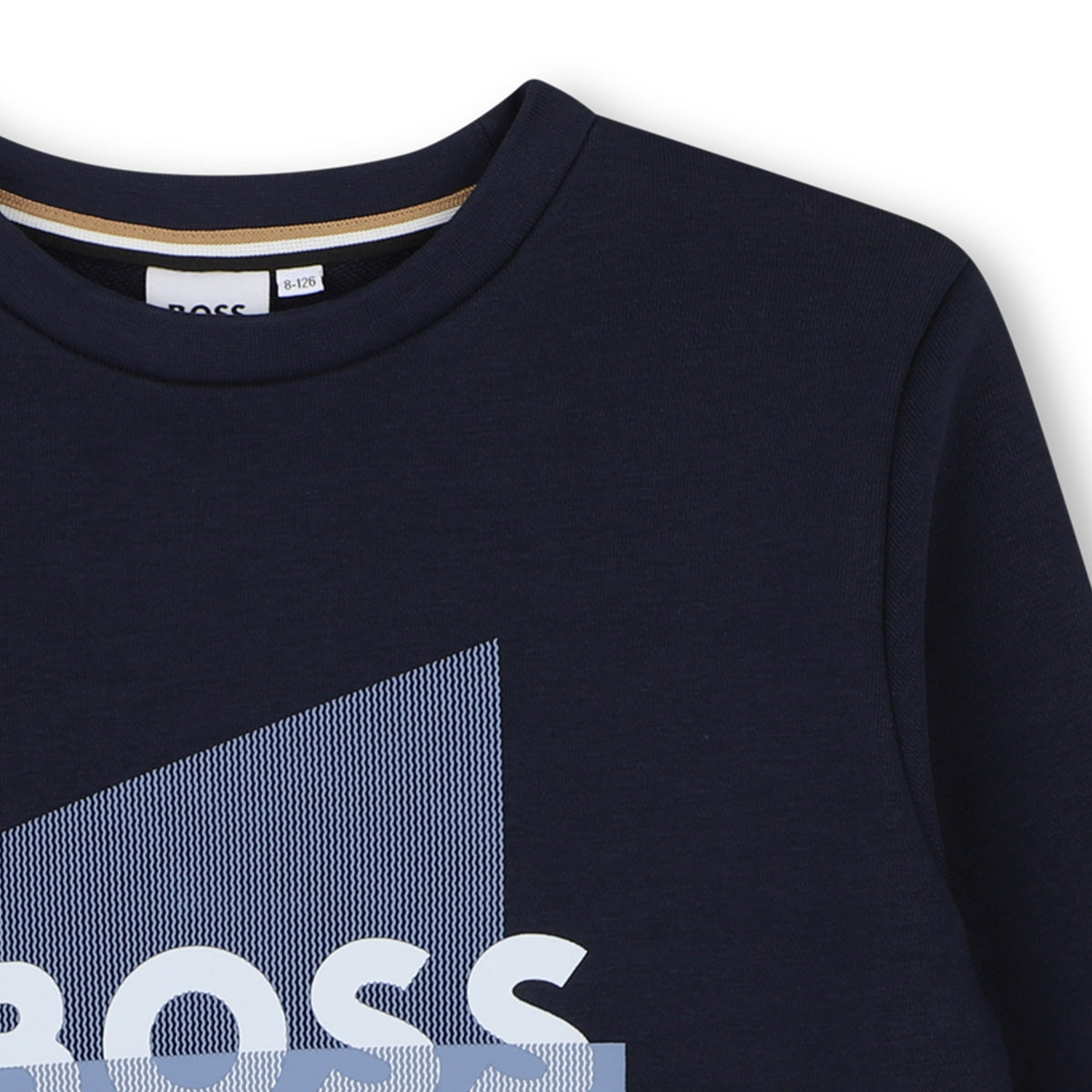 Boss Boys Navy Sweatshirt with Split Logo | Casa Childrenswear