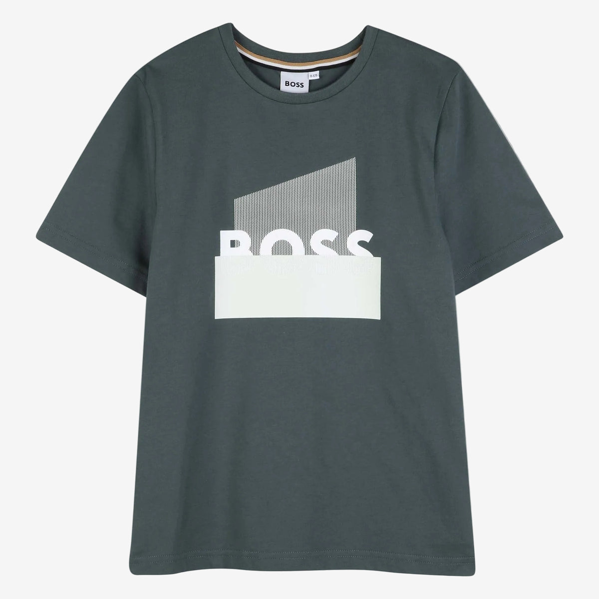 Boss Boys Pine T-Shirt with Split Logo | Casa Childrenswear