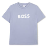 Boss Boys Blue Logo T-Shirt and Navy Short Set | Casa Childrenswear