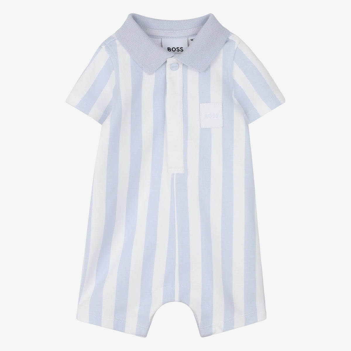 Boss Baby Boys Blue Striped Romper | Casa Childrenswear