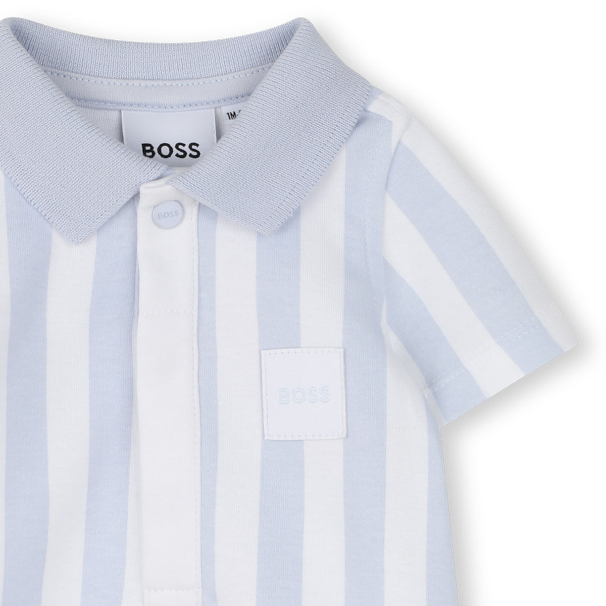 Boss Baby Boys Blue Striped Romper | Casa Childrenswear