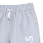 Boss Boys Pale Blue Logo Swim Shorts | Casa Childrenswear