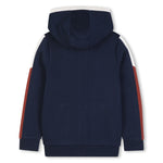 Boys Navy Contrast Hoodie
