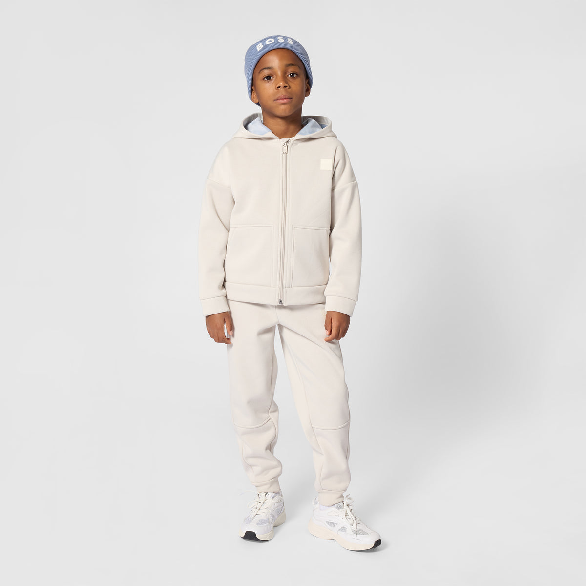 Boys Ivory Logo Hoodie