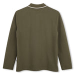Boys Green Long Sleeve Polo