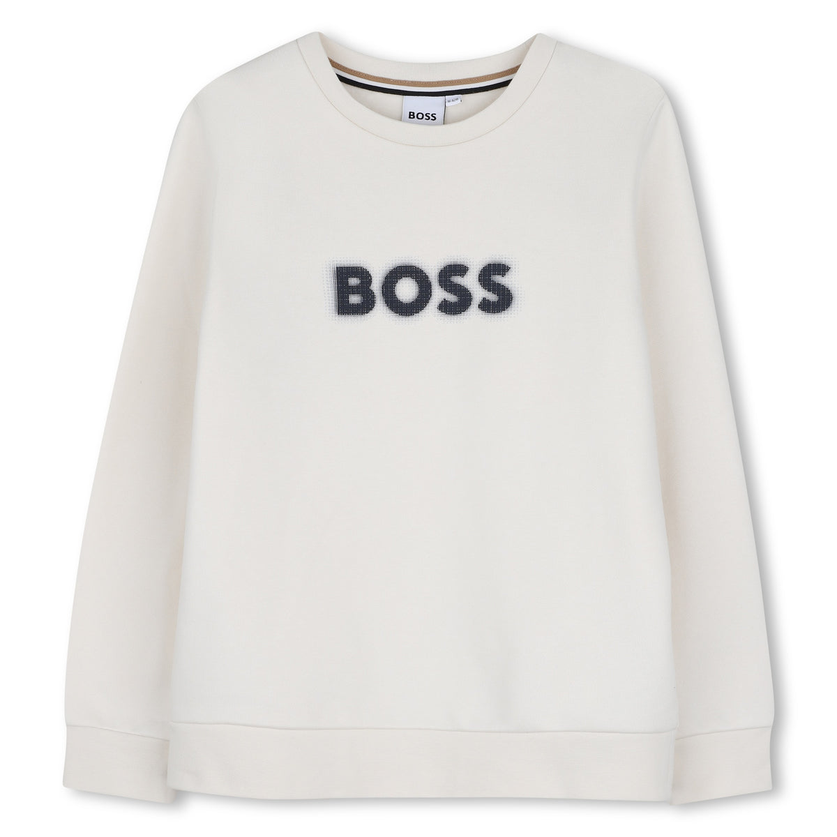 Boys Ivory Print Logo Sweatshirt