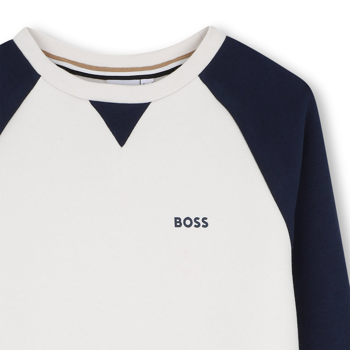 Boys Ivory Contrast Sweatshirt