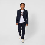 Boys White Graphic Long Sleeve T-Shirt