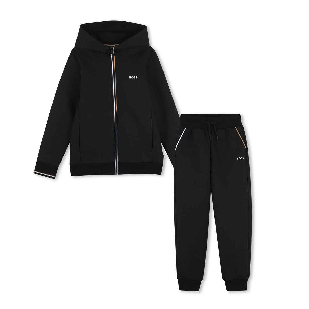 Boys Black Tracksuit Set
