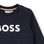 Infant Boys Print Logo Navy Sweatshirt